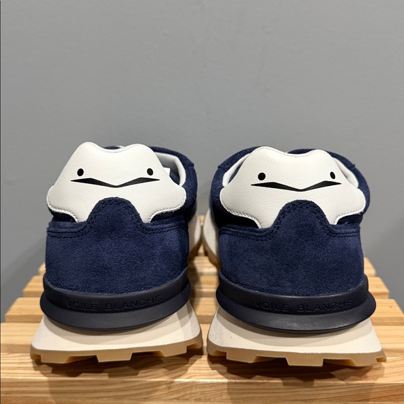 Voile Blanche Navy Suede Sneakers EU 37 / US 6.5 Italian Designer - Picture 5 of 10
